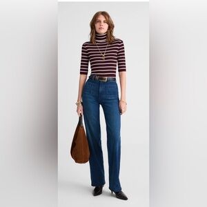 Madewell Emmett Wide-leg Dark Blue Flare Jeans Size 26